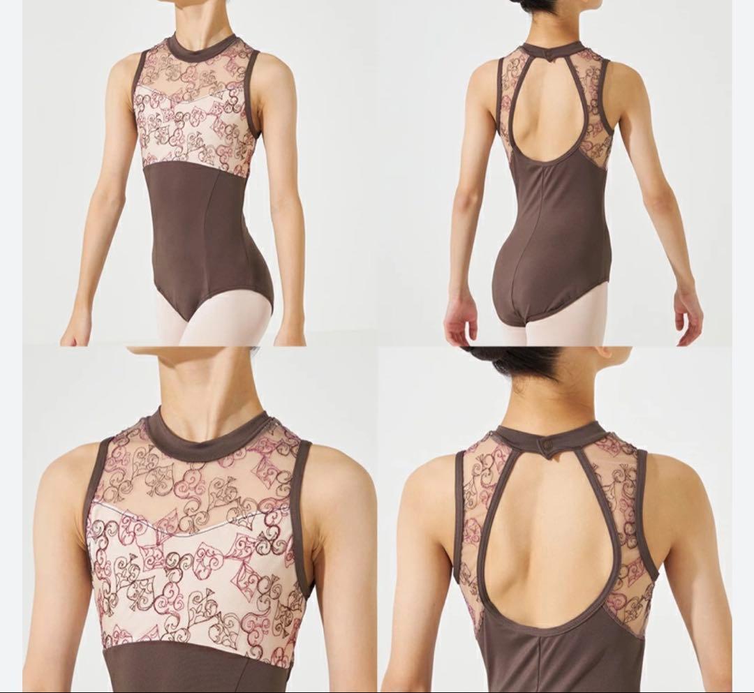 試着のみ チャコット レオタード ハイネック 140 トランプ柄