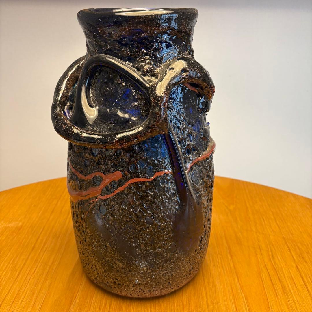 稲嶺盛吉　紅珊瑚　花瓶