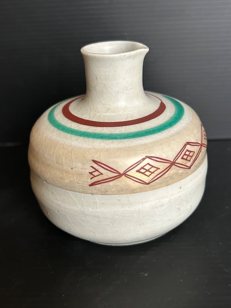 酒器 (徳利・猪口２) 人間国宝 三代徳田八十吉 (正彦銘) 作