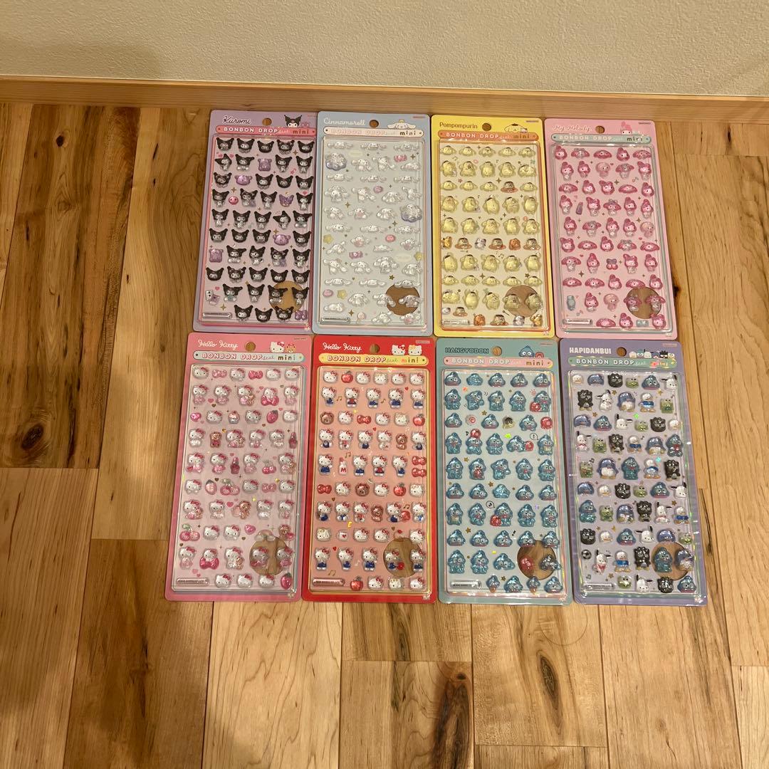 ボンボンドロップシールmini サンリオ　８枚セット