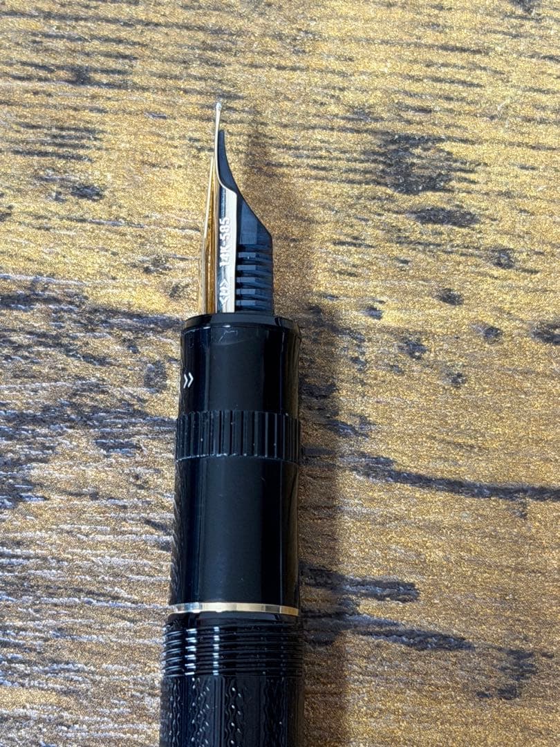 新品未使用　ジャスタス　95 ネットブラック　パイロット　万年筆　14金　中字