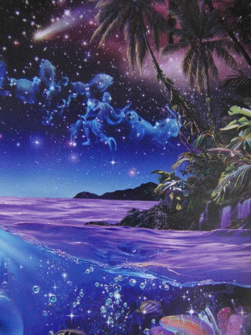 クリスチャン・ラッセン、【ウィッシュオンアスター】、希少な額装用画集より