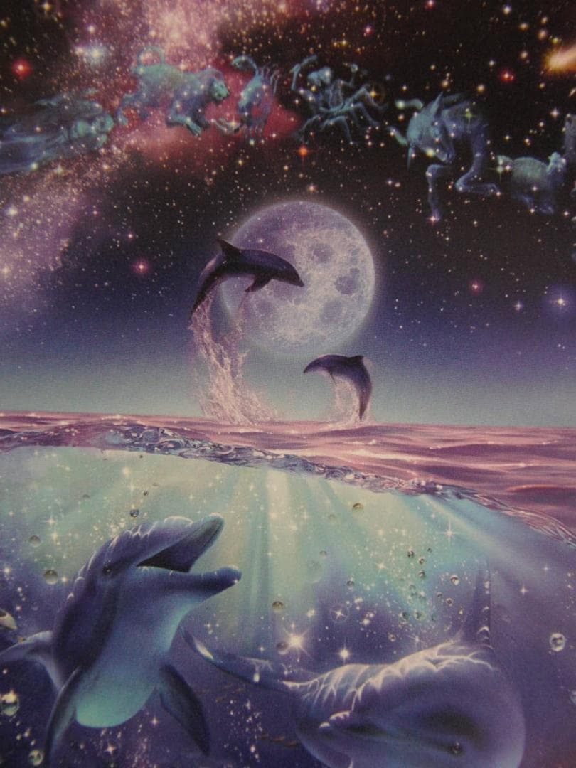 クリスチャン・ラッセン、【ウィッシュオンアスター】、希少な額装用画集より