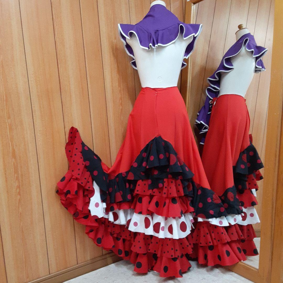 フラメンコ衣装　☆ファルダのみ　＊豪華3段フリル