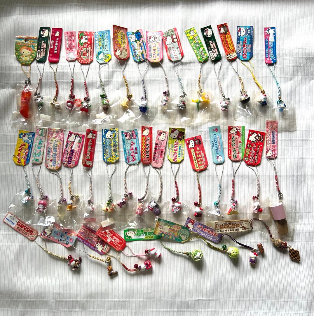 ご当地値付けキティちゃんストラップ 　（東）　38個　東日本　レア　希少