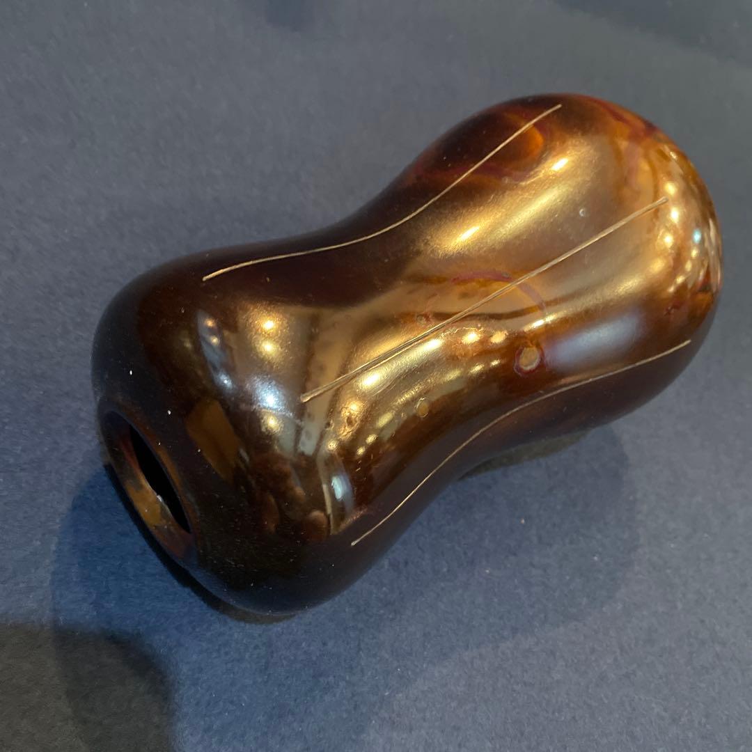 「高岡銅器」の『瓢型 紫銅 花瓶』【凰山】(造)共箱　花器　花入　花瓶