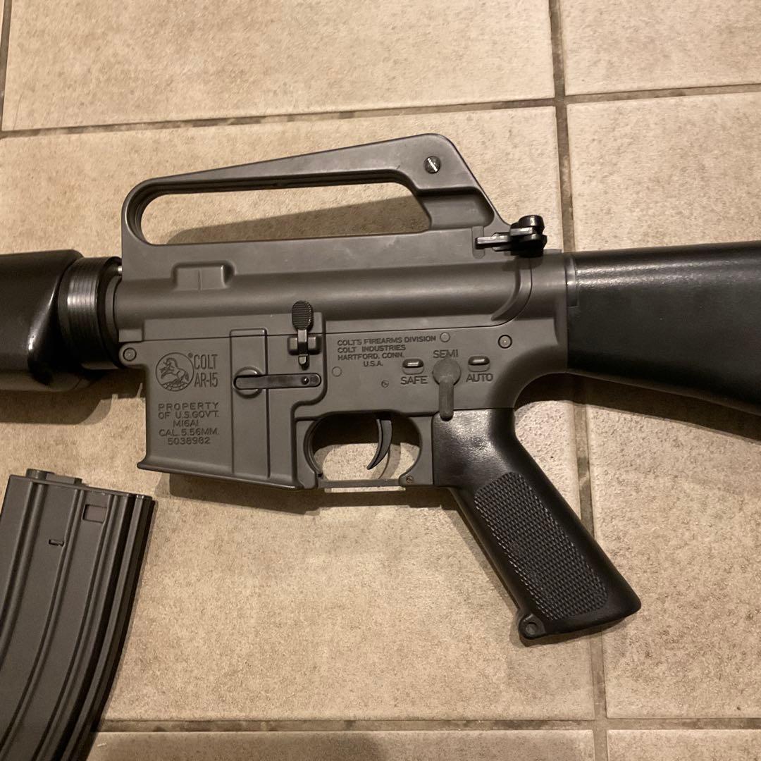 91m/s絶版品東京マルイ純正電動ガンM16A1 メンテ済＋300連マガジン良品