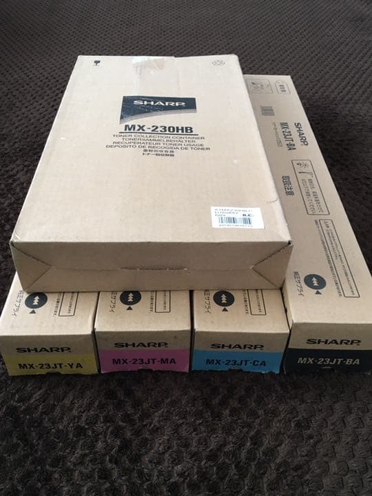 SHARP MX23系トナー全色・トナー回収容器セット