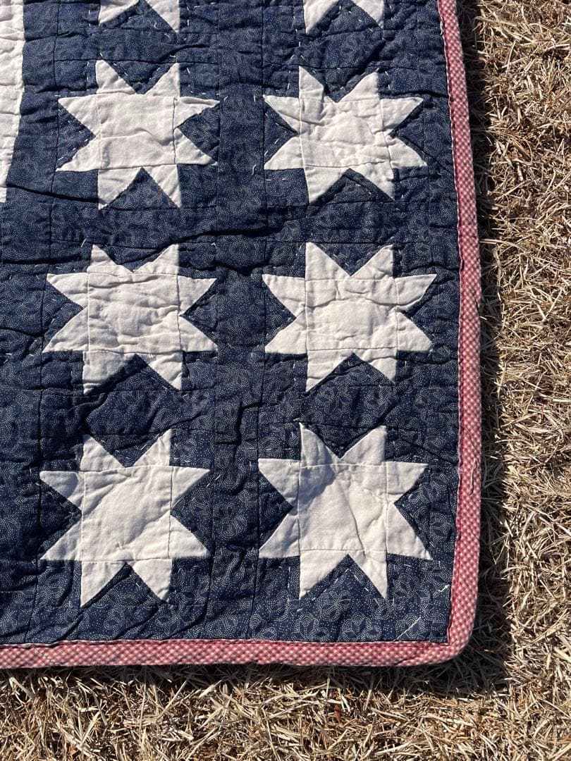 ヴィンテージ 星条旗　キルト　アンティーク