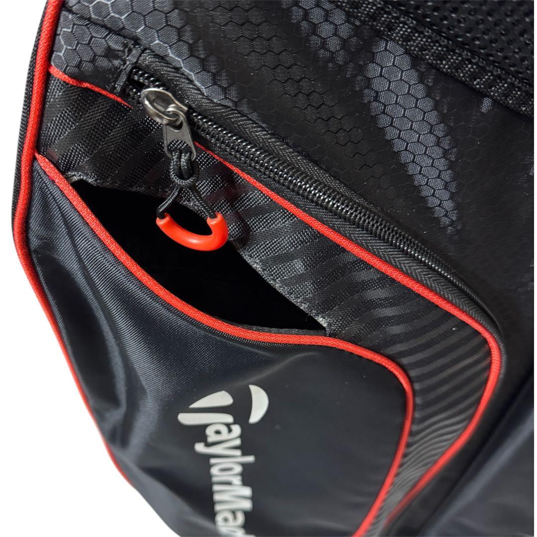 【極美品】TaylorMadeテーラーメイド　キャディバッグ　ゴルフ　黒×レッド