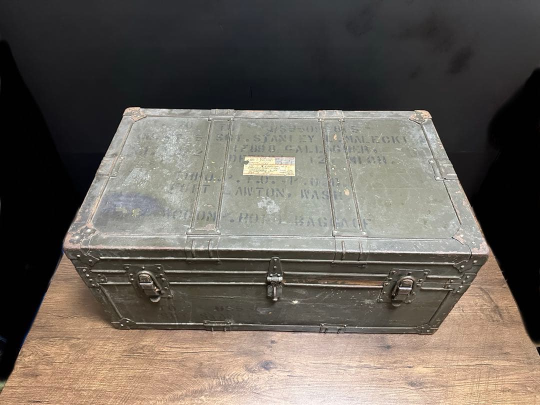 ビンテージ　米軍 US ARMY 希少 フットロッカ－ トランクBOX