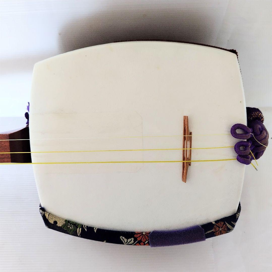 訳有り[破れ]三味線　花梨　民謡　長唄用　ハードケース付き