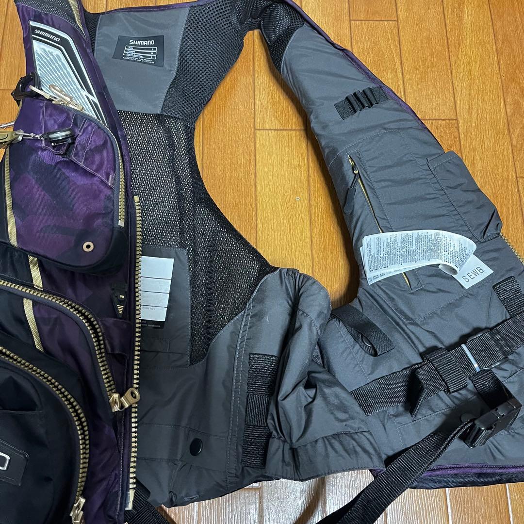 シマノ　ネクサス　パープル　ライジャケ　フカセ　磯　サイズ　L