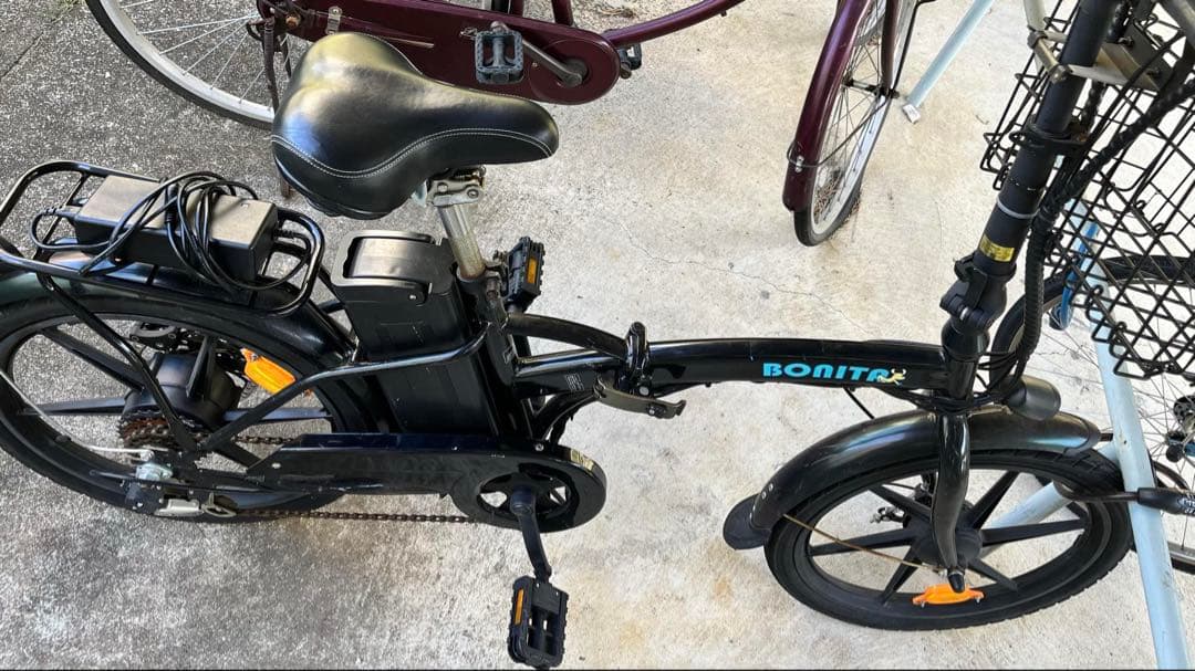 BONITA 電動アシスト自転車 ブラック 前カゴ付き