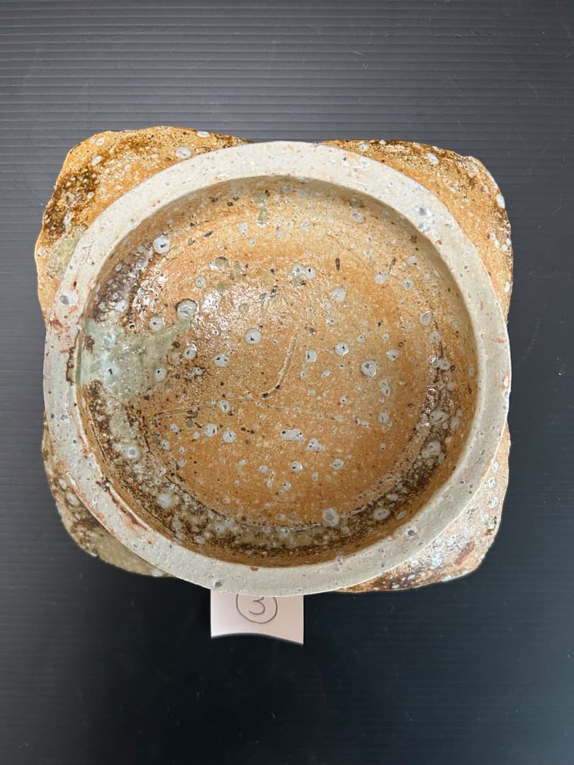 灰釉 平向付 ５枚組　(伊賀焼 高台皿)　蓮善隆 作