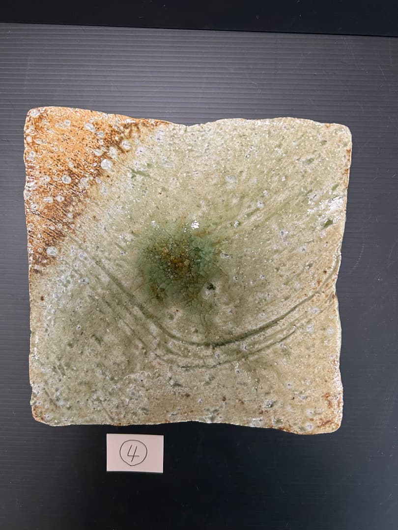 灰釉 平向付 ５枚組　(伊賀焼 高台皿)　蓮善隆 作