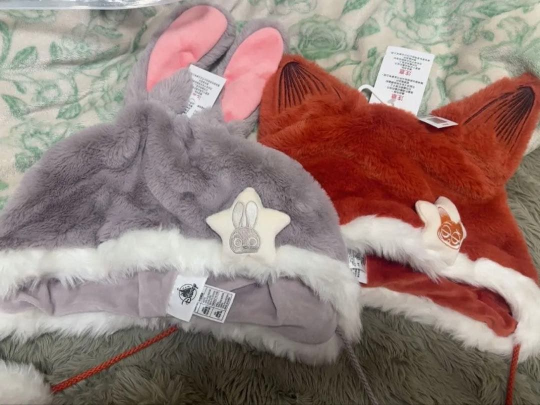 上海ディズニー 限定ズートピア ニック ジュディ ファンキャップ 帽子2点