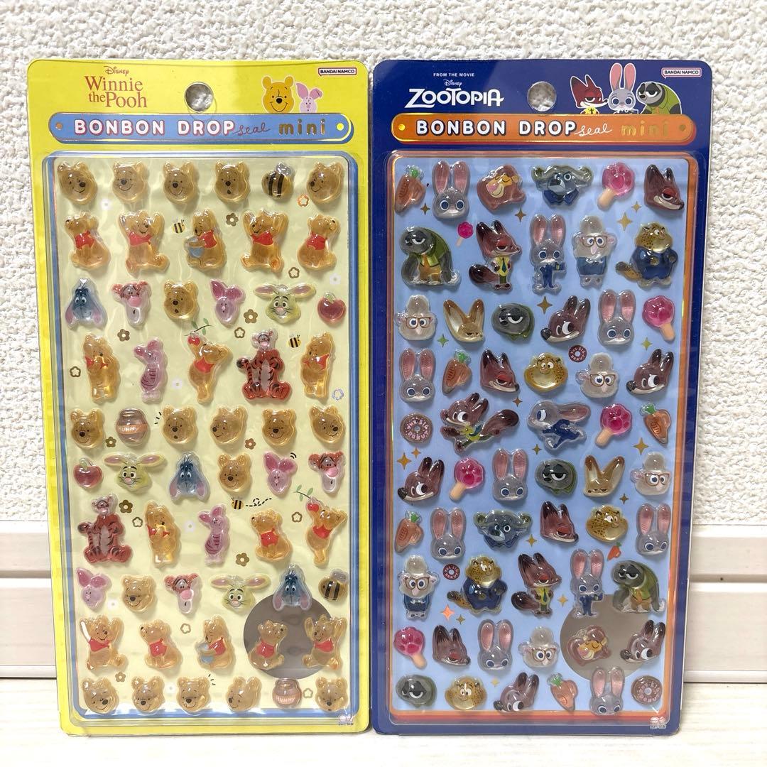 正規品!! ボンボンドロップシール ミニ ディズニー 8枚セット