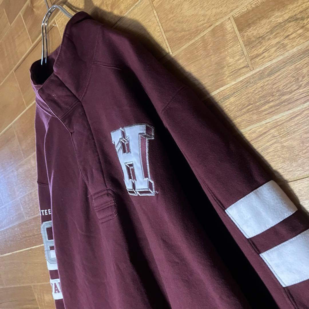 HARVARD CRIMSON ラガーシャツ　チャンピオン　赤　白　36 XL
