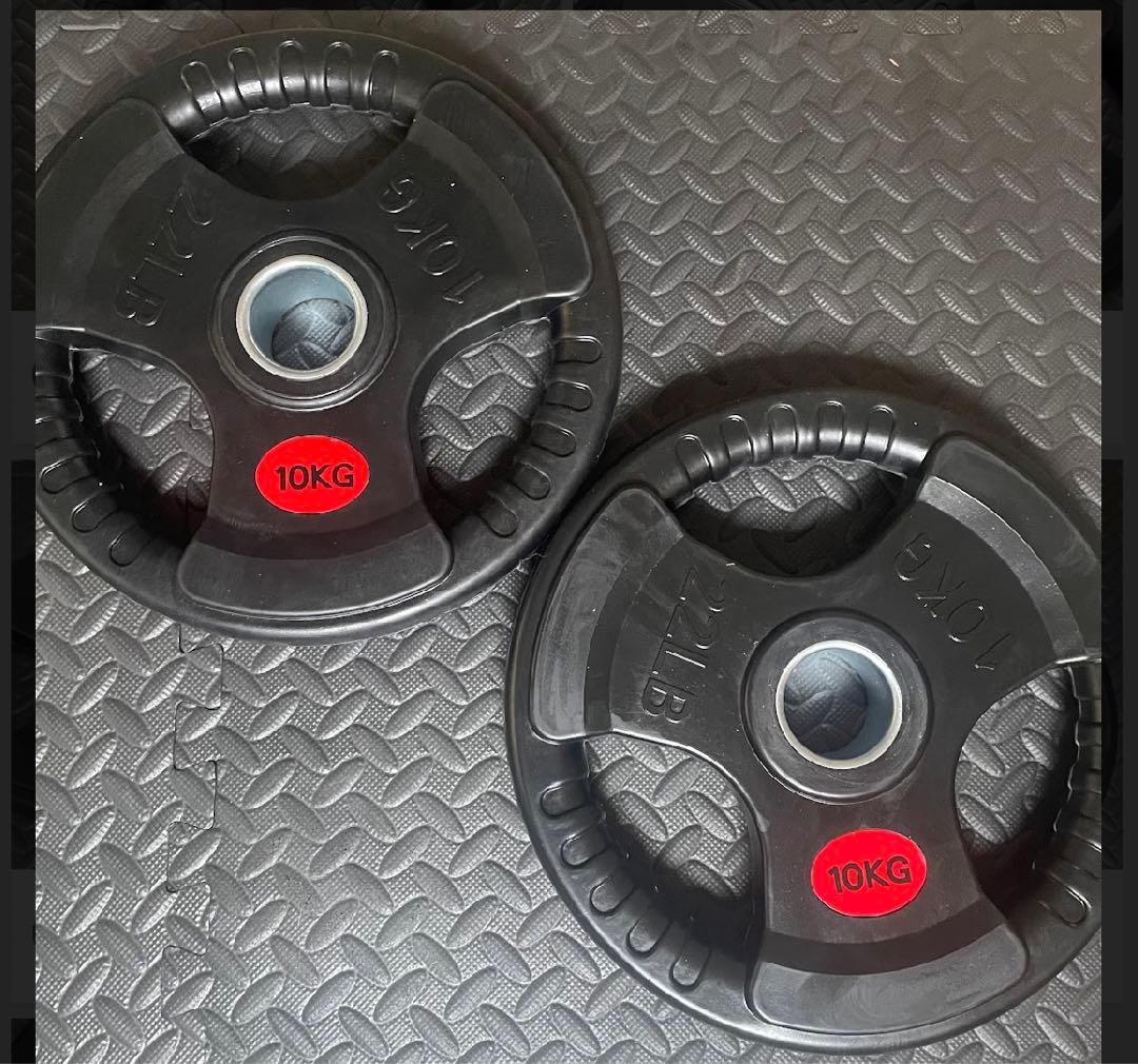 バーベルプレート［10kg×2］ラバーオリンピックシャフトΦ50mm