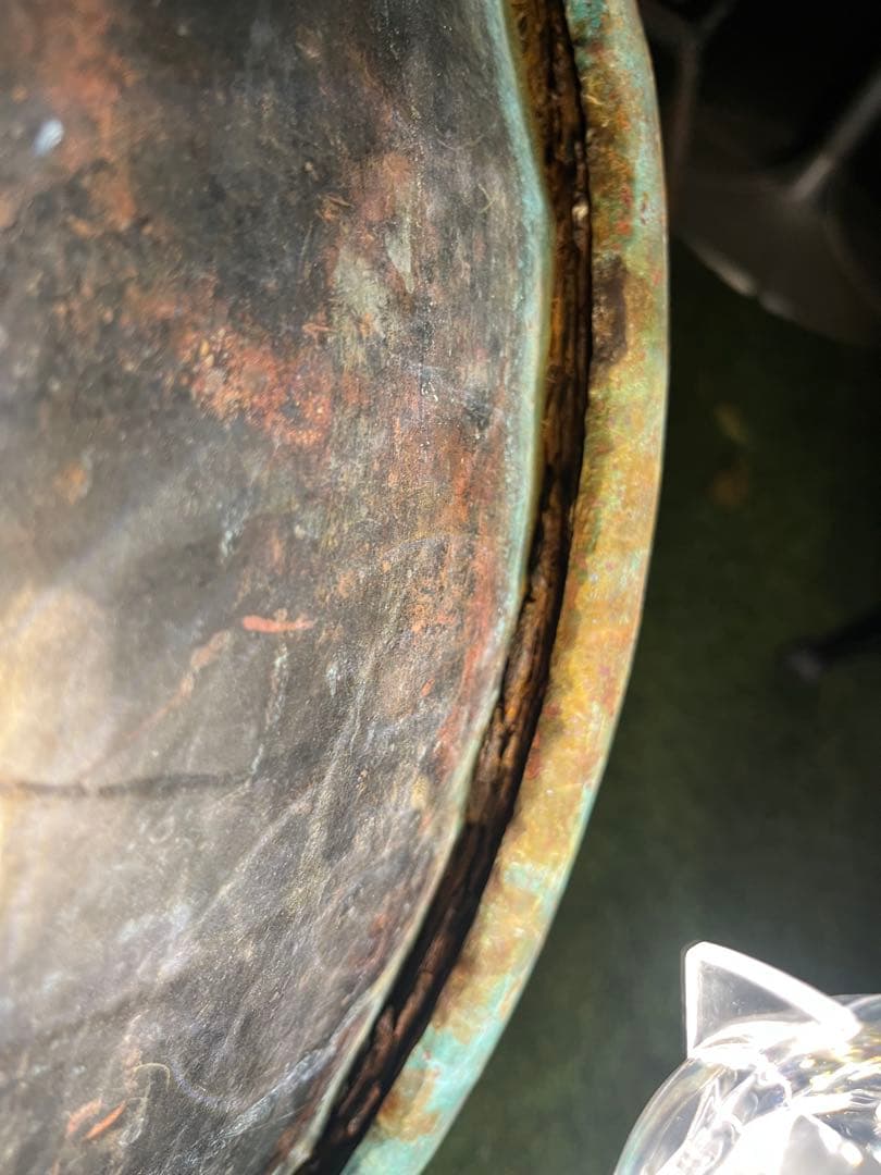 アンティーク　巨大な銅鍋