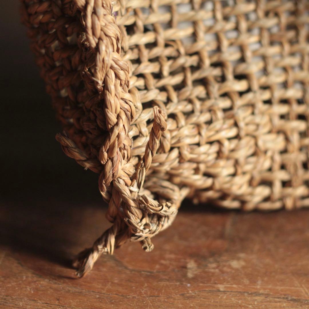 戦時中統制下 植物で編まれた 国民学校ランドセル 古道具 アンティーク オブジェ