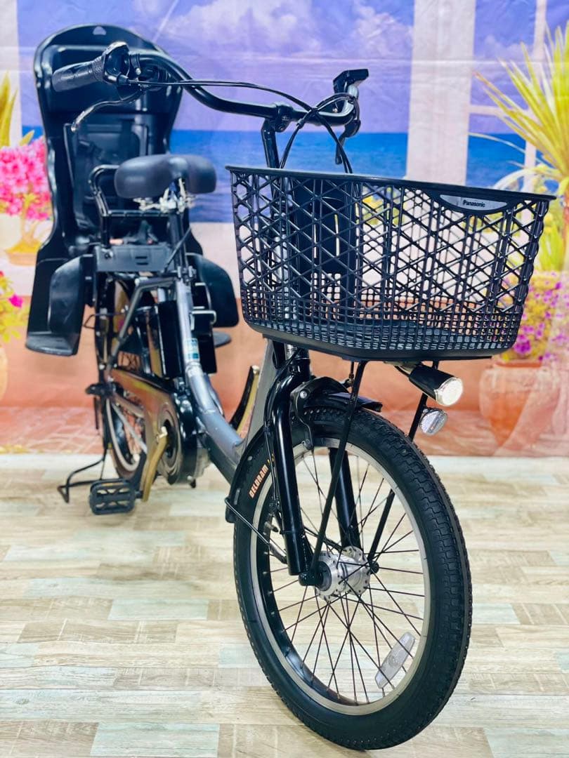 Y2416ギュットアニーズ⭐️16AH！パナソニック子供乗せ電動アシスト自転車