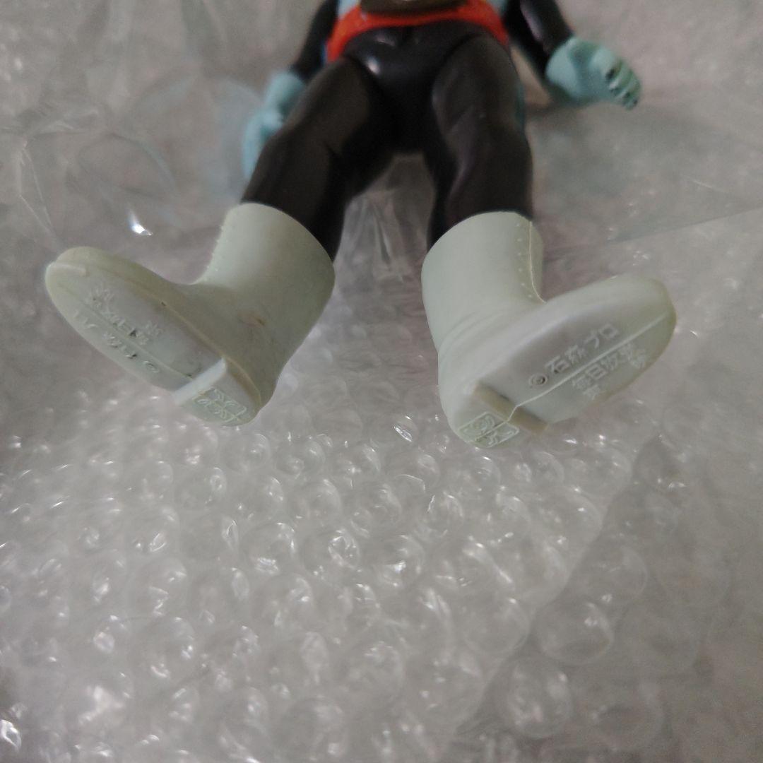 旧バンダイ　仮面ライダー　面取れ　ソフビ　ブリキベルト　26cm　現状品