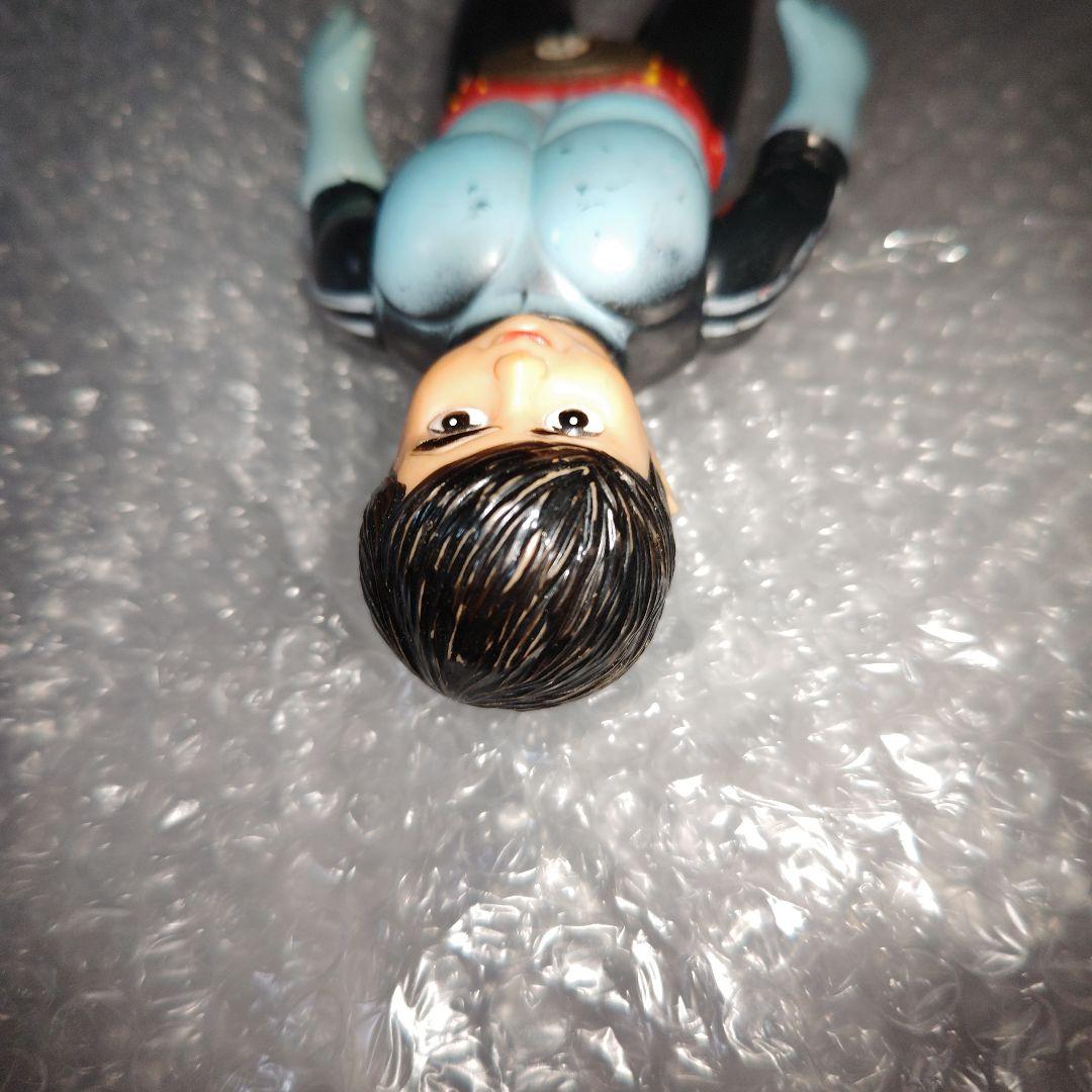 旧バンダイ　仮面ライダー　面取れ　ソフビ　ブリキベルト　26cm　現状品