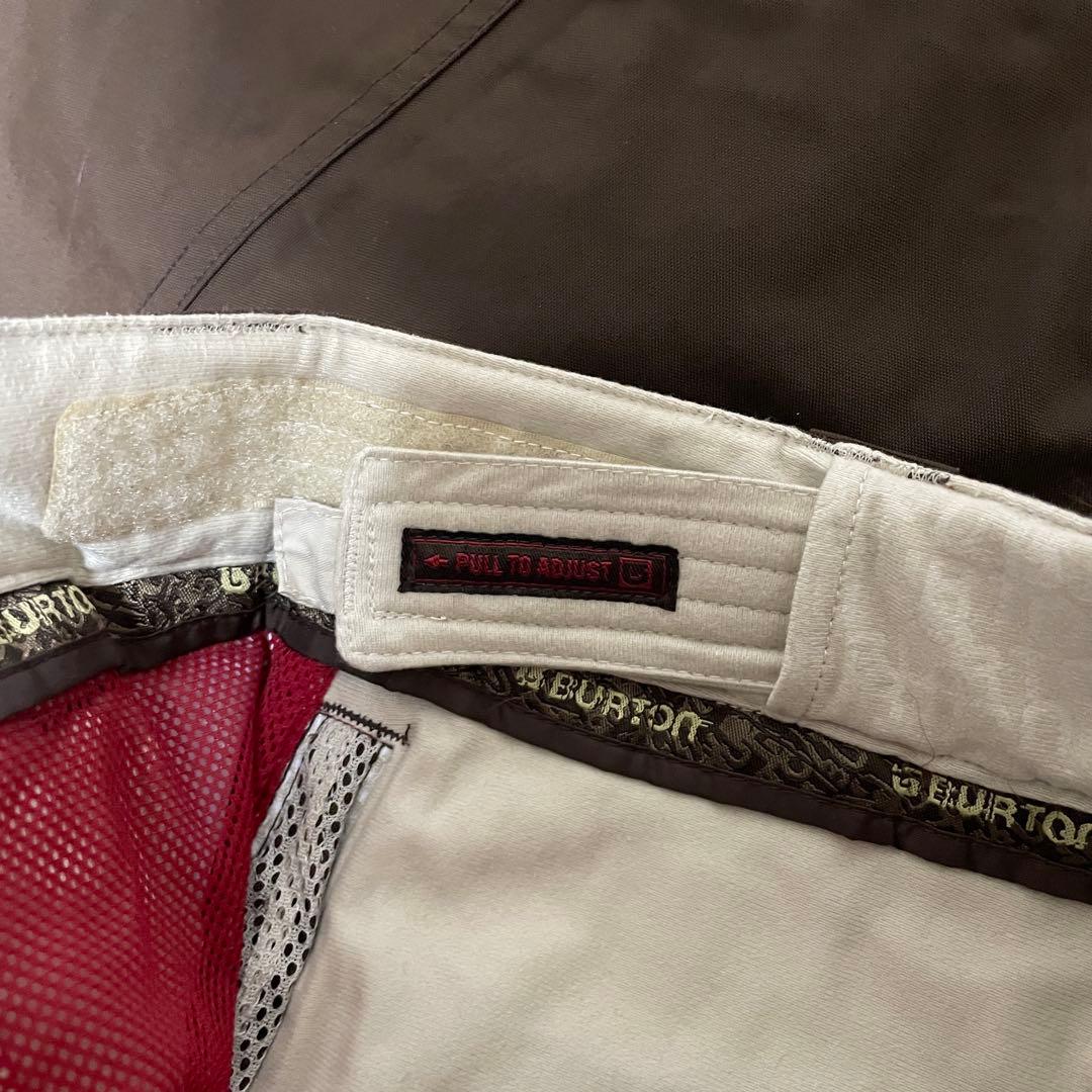 burtonバートンスキーパンツスノーボードウェアズボン下茶色ブラウンロゴ希少