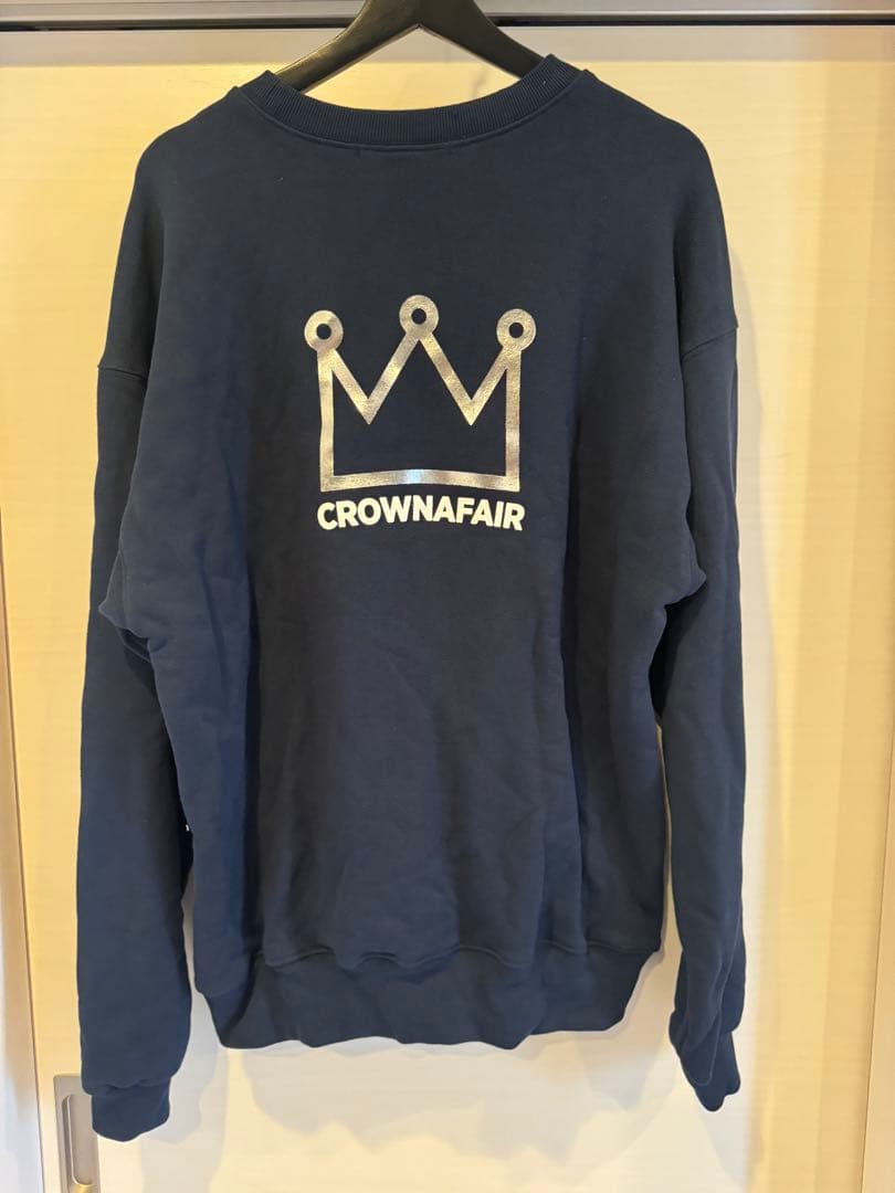 定価より半額。CROWNFAIR ネイビー XL トレーナー CRA-MT08