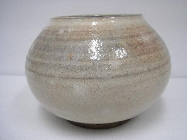 267/未使用品 粉引 水指 茶道具 考山造 蓋付き