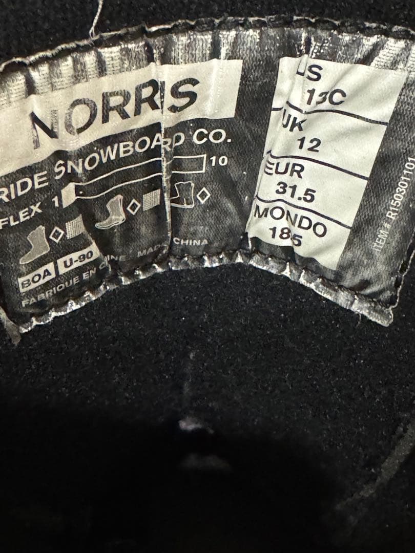 k2 LIL kat サイズxs RIDE NORRIS 18.5 2点セット