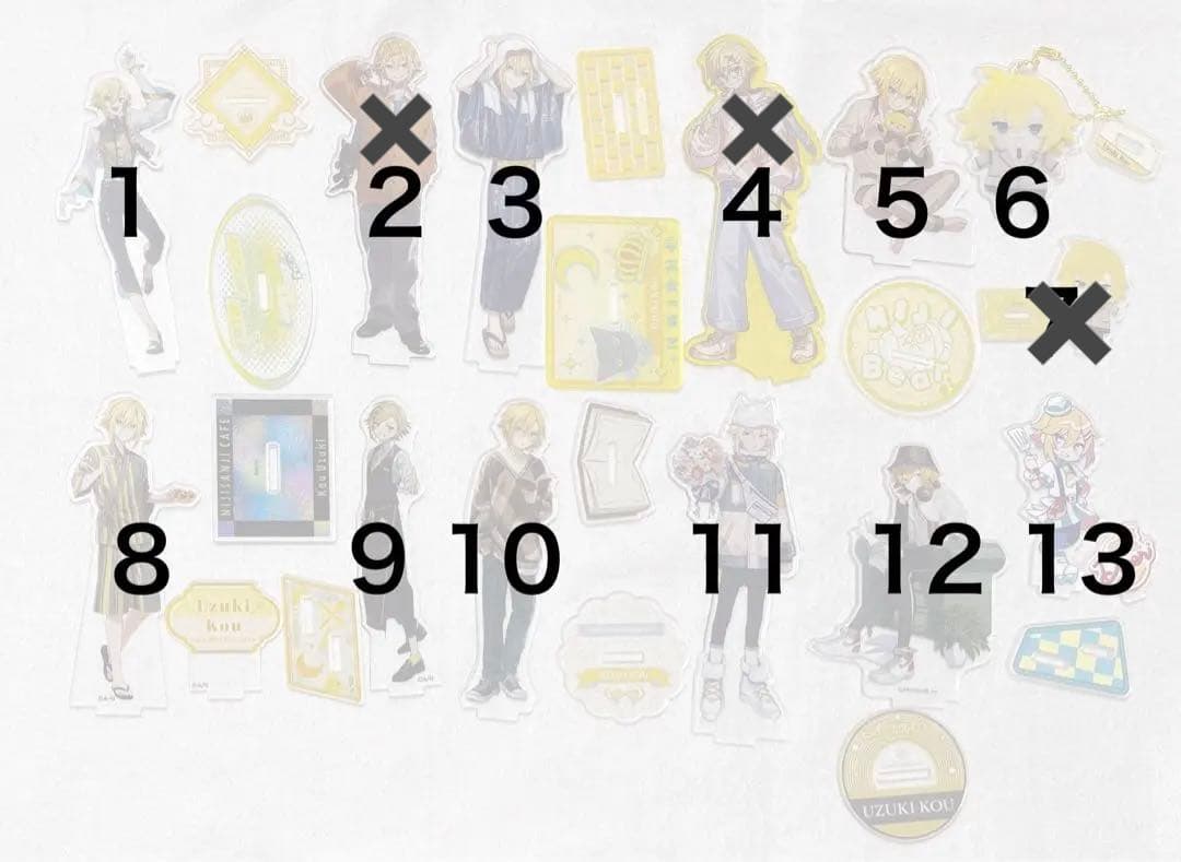 にじさんじ　卯月コウ　アクリルスタンドセット