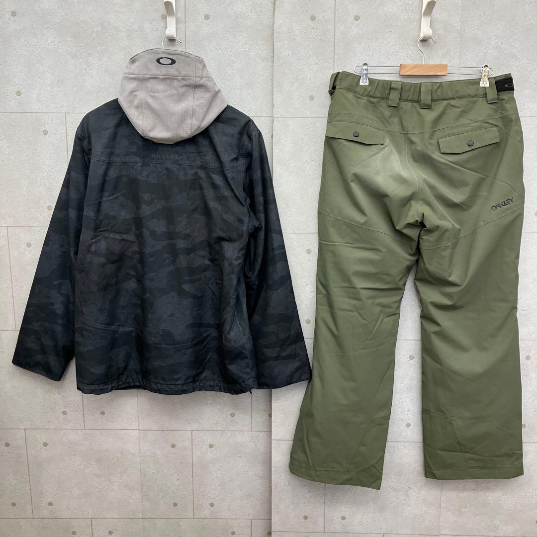 OAKLEY オークリー スノボウェア 上下セットアップ メンズ 黒 カーキ