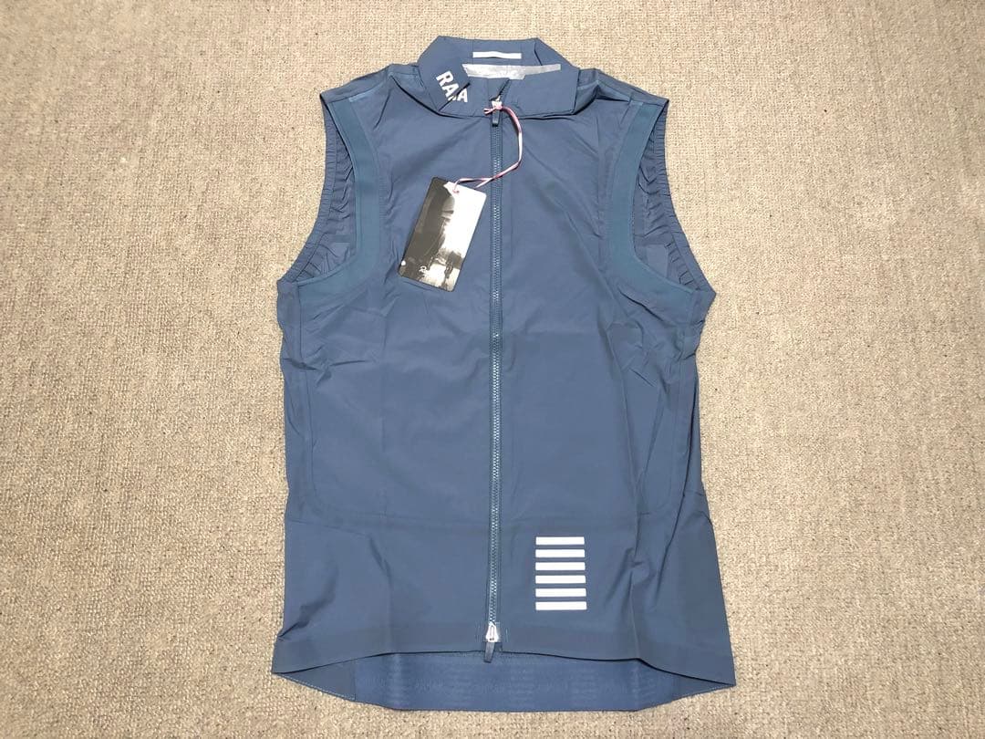 新品・ラファ メンズ プロチーム ライトウェイト ジレ・色=Duブルー・Sサイズ