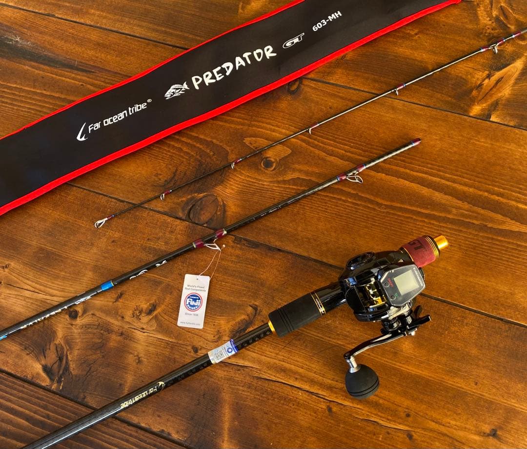 ジギングセット　3ピースパックロッド　Fujiガイド タイラバ　カーボン　MH