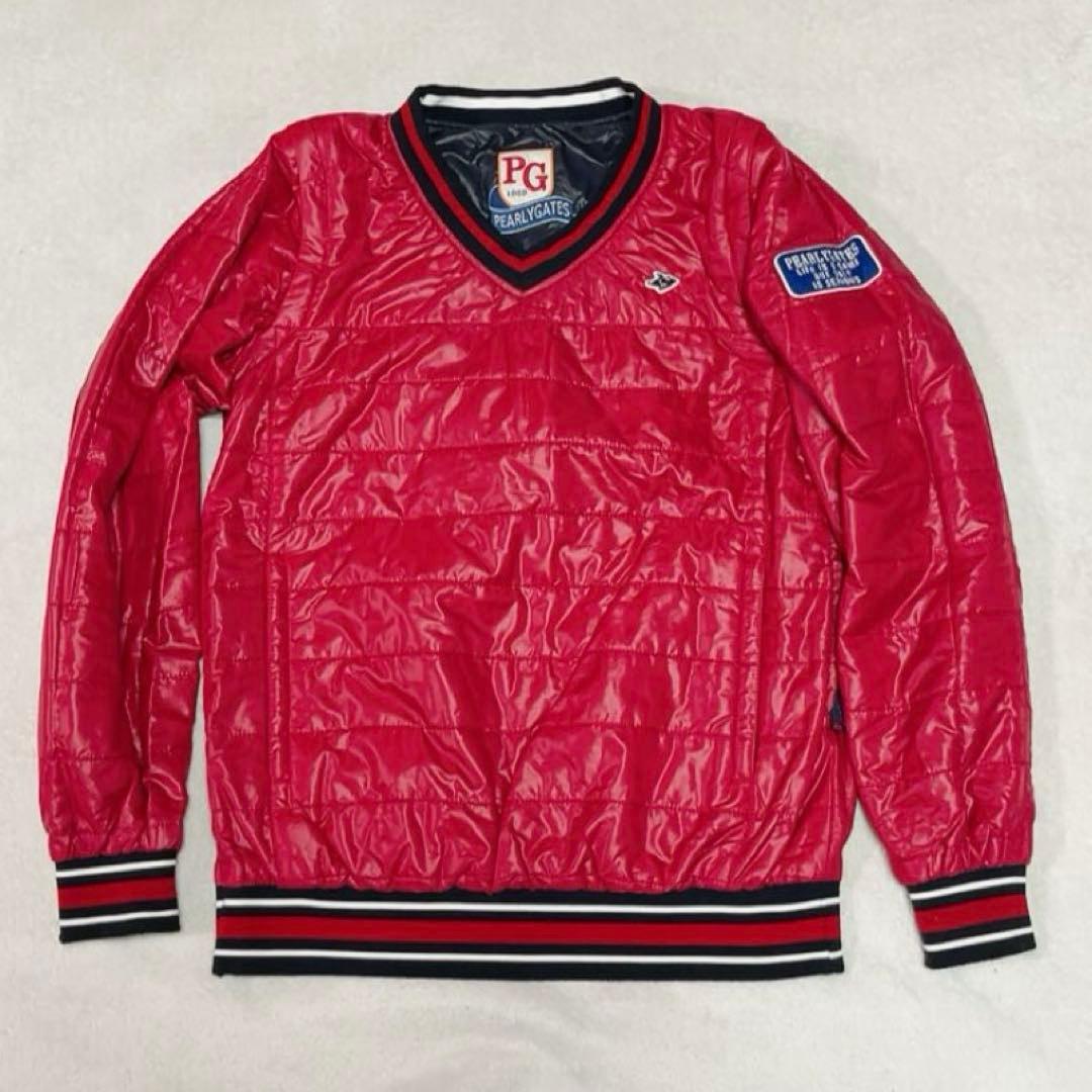 美品　 パーリーゲイツ　リバーシブル　4way　中綿　スニード　ベスト　レッド