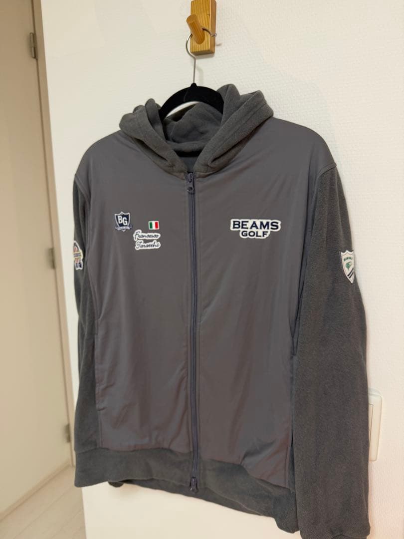 BEAMS GOLF フード付きフリースジャケット　XL