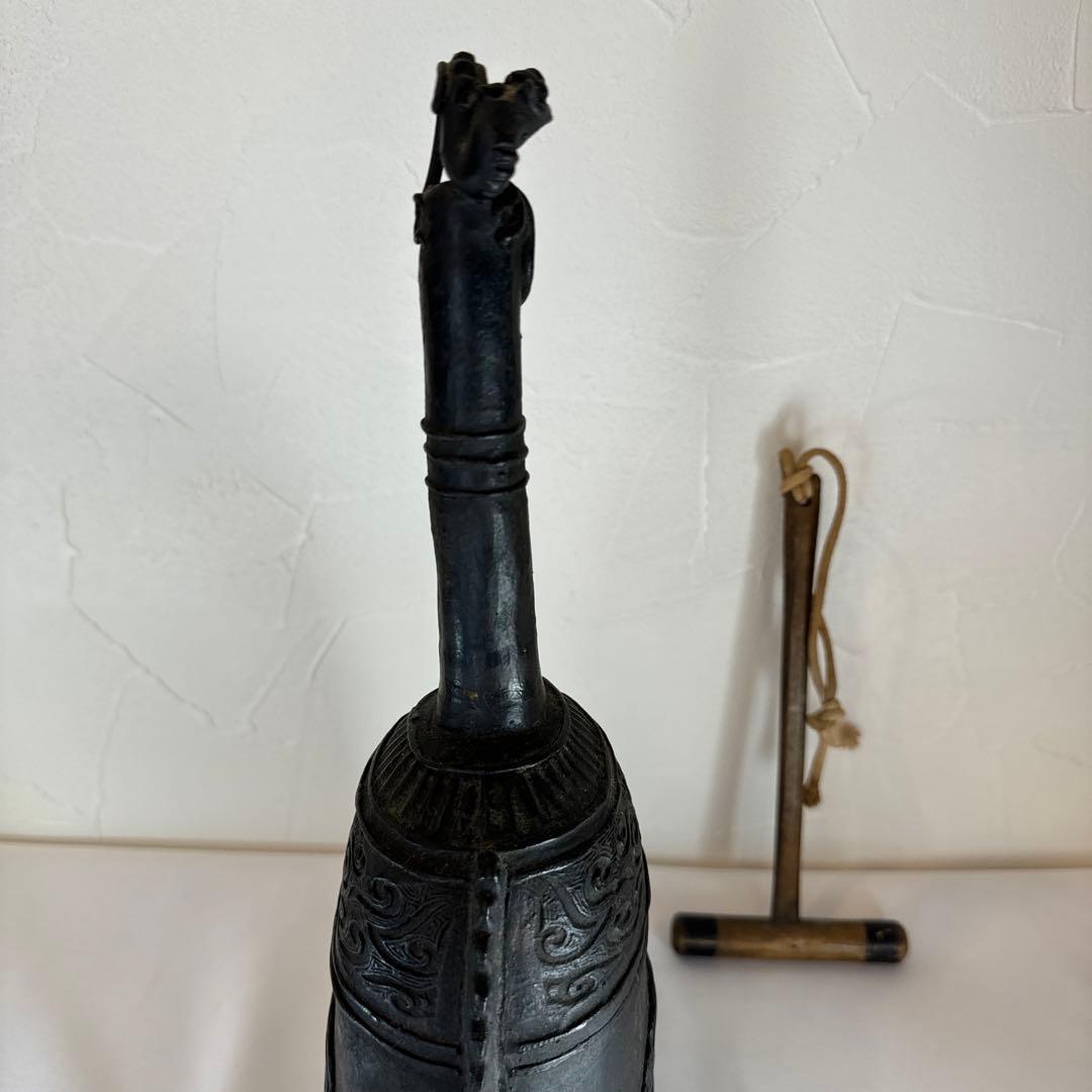 吊鐘　古銅 釣鐘 金属 工芸品　骨董　古道具　青銅器