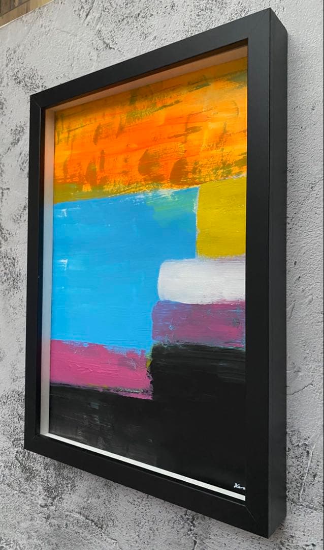 原画/抽象画/モダンアート/現代アート/インテリア/アクリル画 DUSK 海