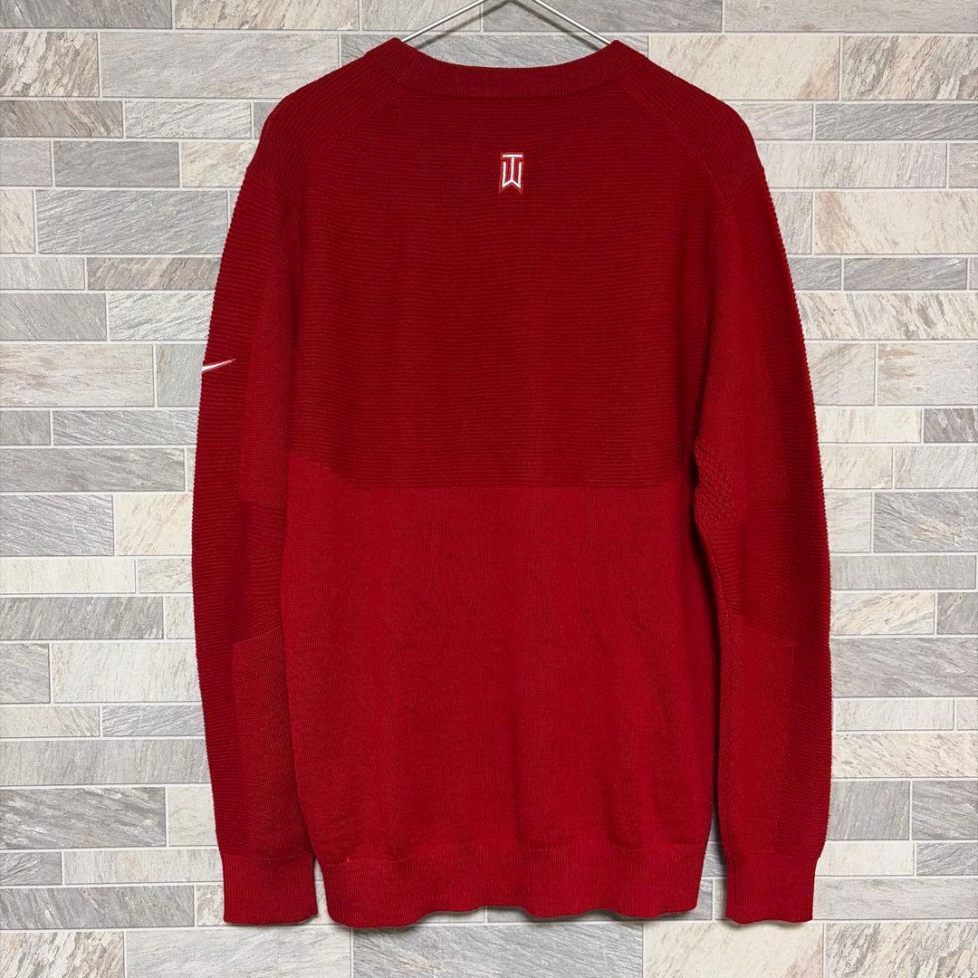 NIKE GOLF タイガーウッズコレクション ニット ウール混 タイガーレッド