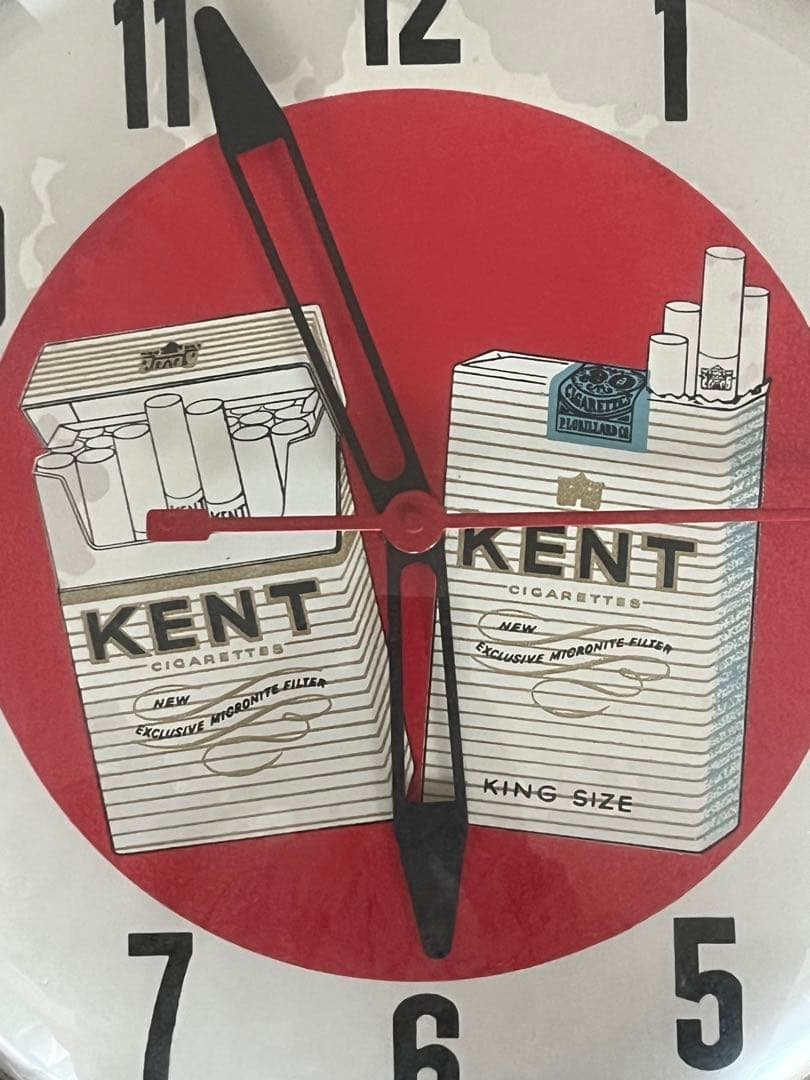 60's KENT アドバタイジング　ウォールクロック　USA製　ヴィンテージ