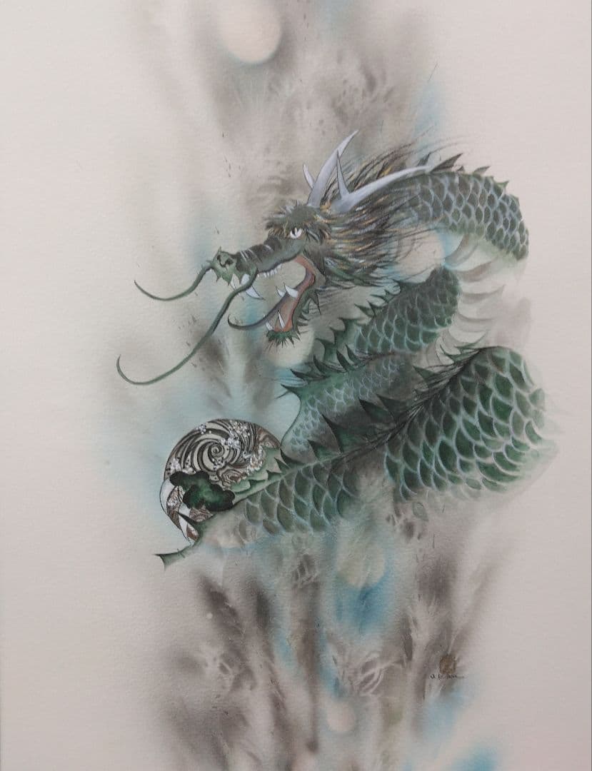 龍の絵画　〈額付き〉