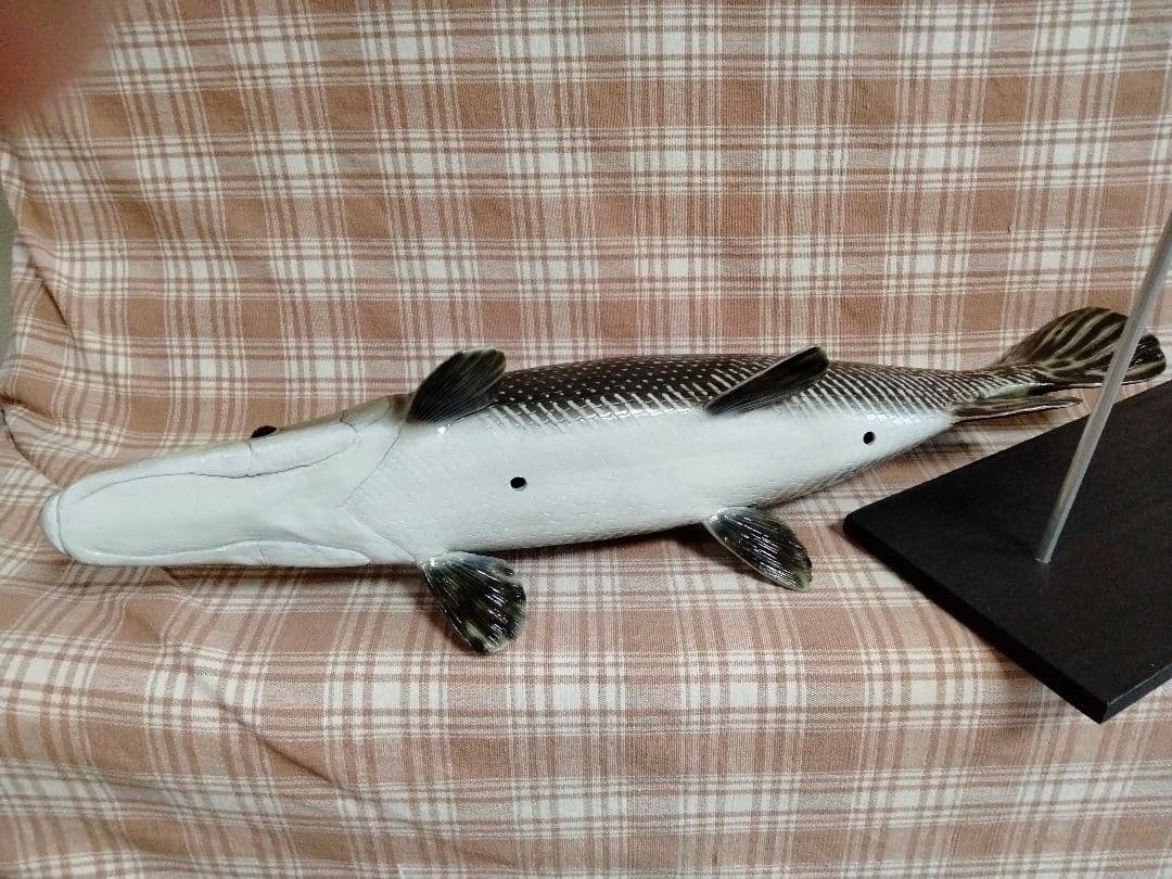 ハンドメイド　自作61cmアリゲーターガー　フィギュア　レプリカ　模型　古代魚