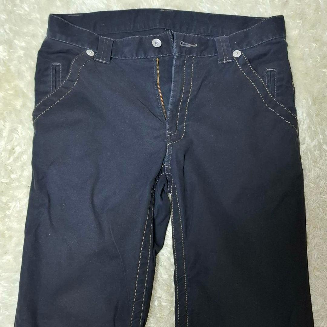 パーリーゲイツ ゴルフ パンツ ５号 L相当 ブラック 洗濯済