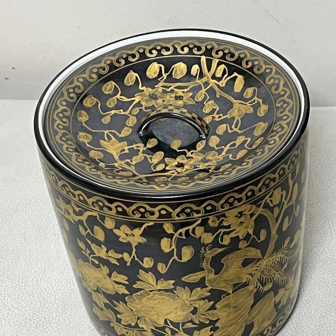 皆具 西村徳泉 金襴手 共箱 平安 徳泉 水指 建水 杓立 蓋置 茶道具