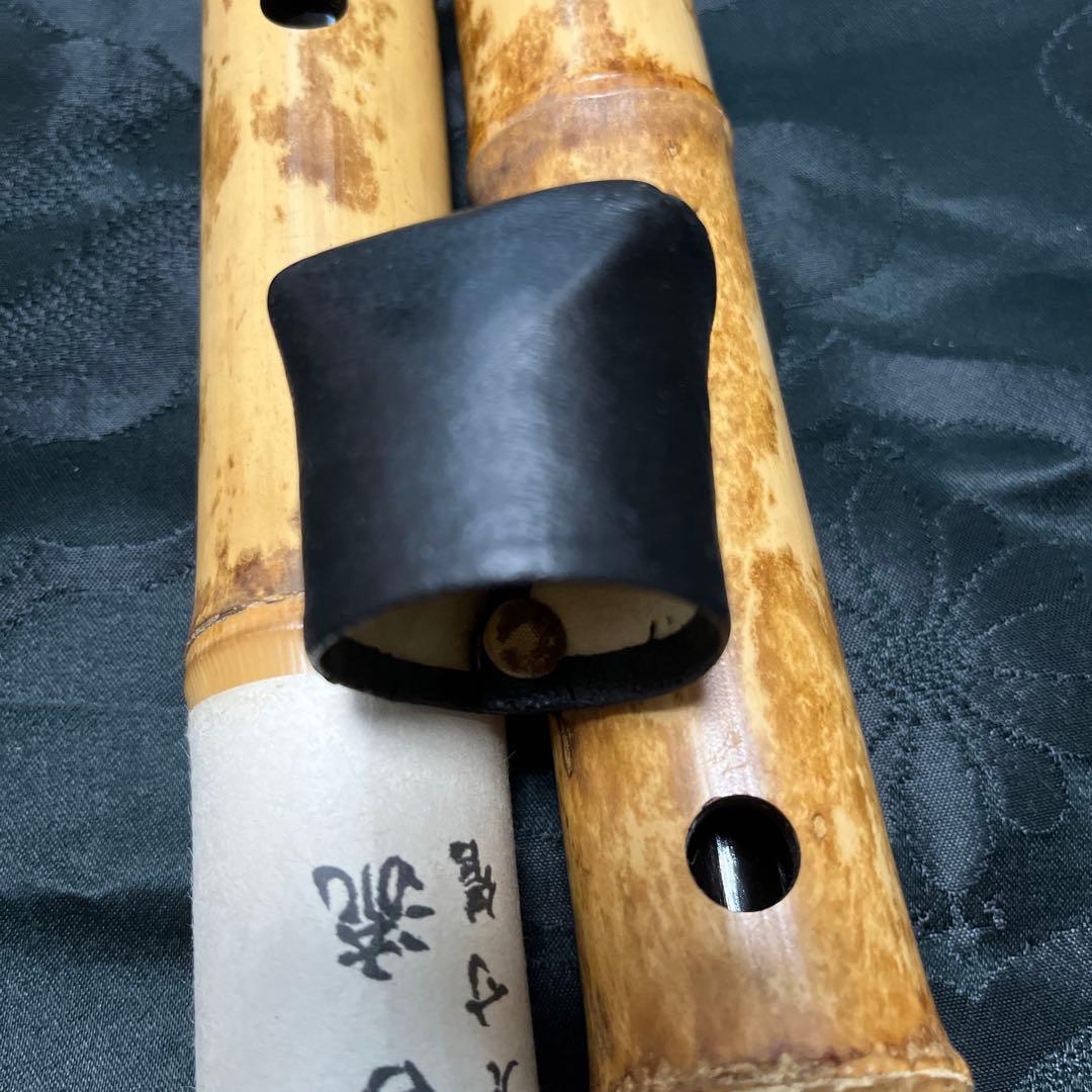 尺八 琴古流 在銘 一尺九寸管 籐巻き 金？三線 未使用品