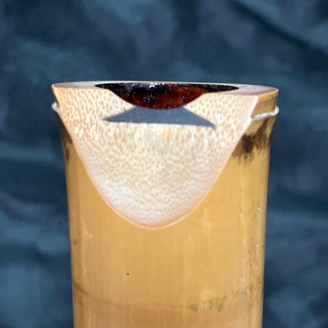 尺八 琴古流 在銘 一尺九寸管 籐巻き 金？三線 未使用品