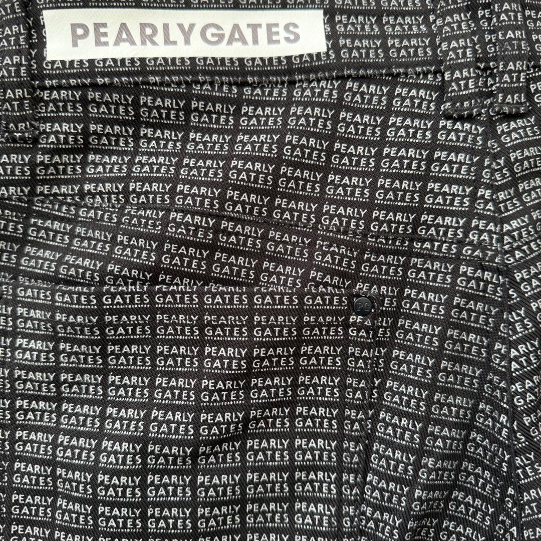 美品　パーリーゲイツ　パンツ　総柄　黒　白　M〜L相当　コットン素材　4 ゴルフ